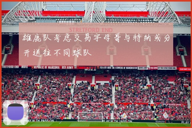 雄鹿队考虑交易字母哥与特纳或分开送往不同球队